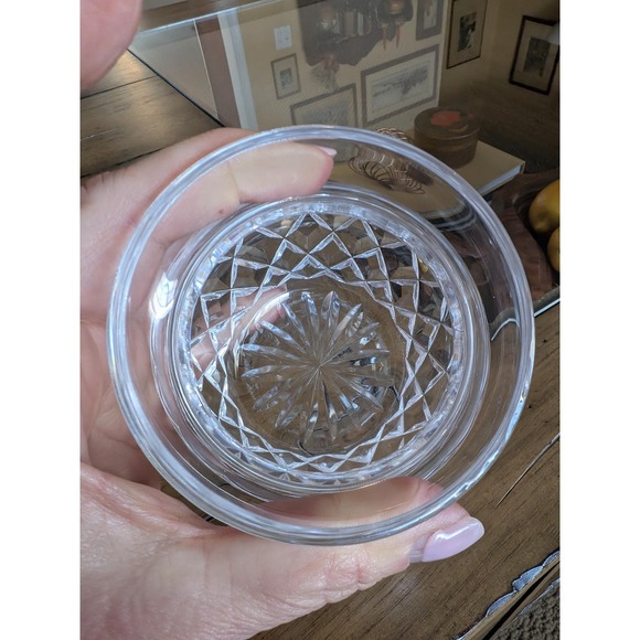 Vintage Cut Crystal Rose Bowl Vase With Diamond Pattern - Picture 4 of 6